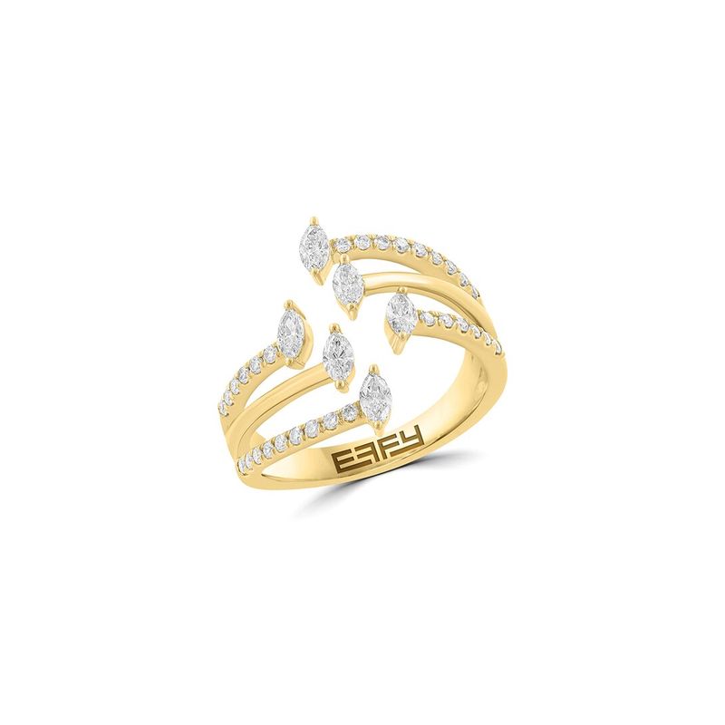 Effy Fine Jewelry Gold Over Silver 0.82 Ct. Tw. Lab-Grown Diamond Ring